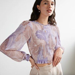 Aritzia Wilfred Tempest Blouse Floral